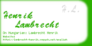 henrik lambrecht business card